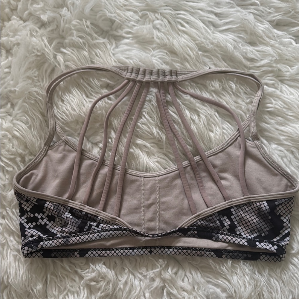Lululemon Athletica Tan and Black Sports Bra